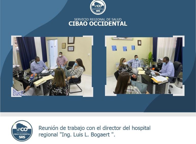 Reuni&oacute;n de trabajo con el director del hospital regional&uml; Ing. Luis L. Bogaert&uml;.