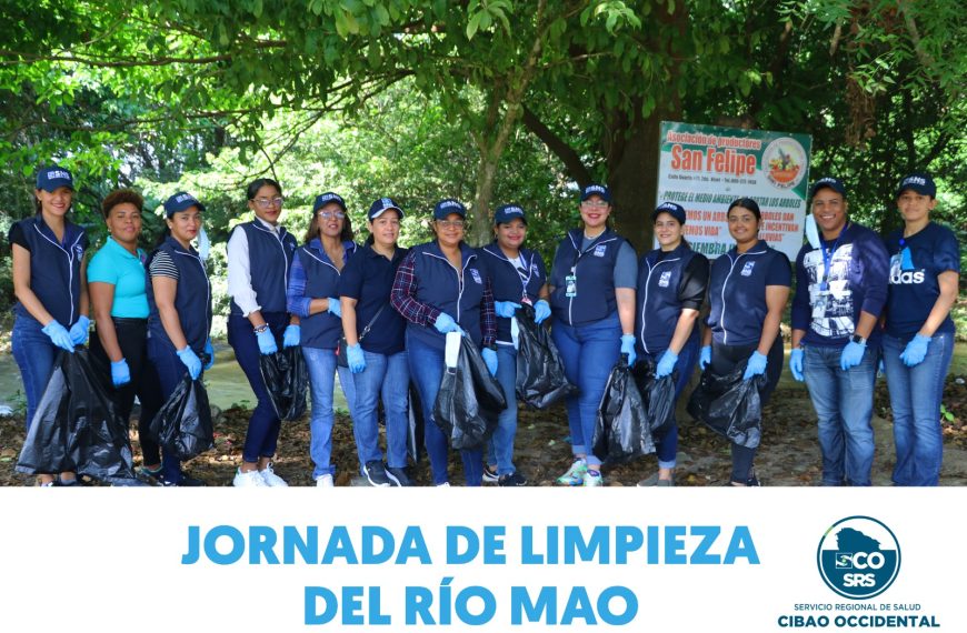 El departamento de comunicaciones del SRSCO realiza jornada de limpieza en el r&iacute;o Mao