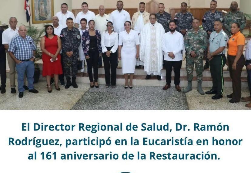 EL DIRECTOR REGIONAL DE SALUD, DR. RAM&Oacute;N RODR&Iacute;GUEZ, PARTICIPA EN LA EUCARIST&Iacute;A POR EL 161 ANIVERSARIO DE LA RESTAURACI&Oacute;N