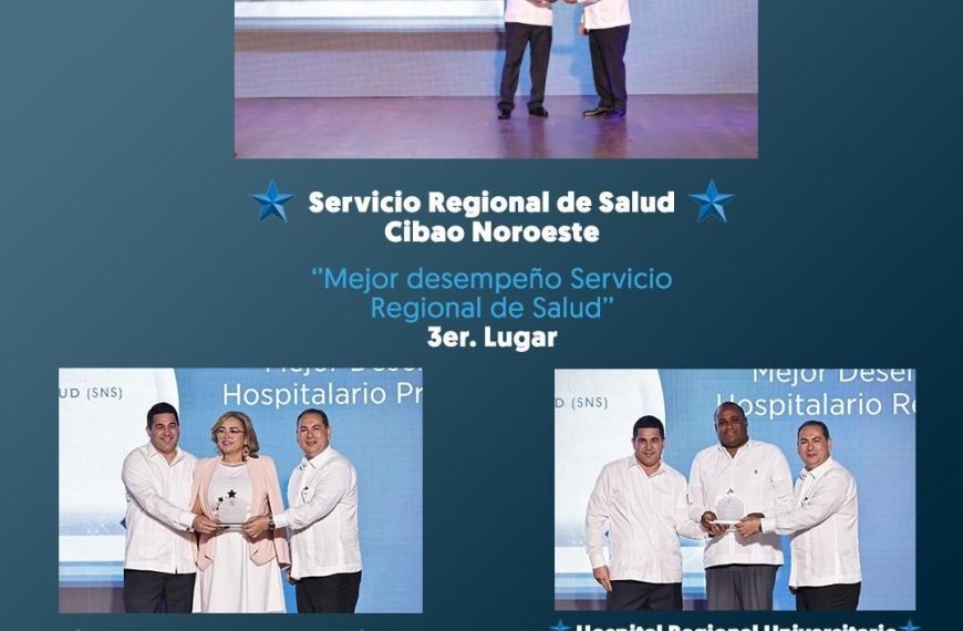 SRS CIBAO NOROESTE ES RECONOCIDO A NIVEL NACIONAL POR SU ALTO DESEMPEÑO EN EL 10.º ANIVERSARIO DEL SERVICIO NACIONAL DE SALUD