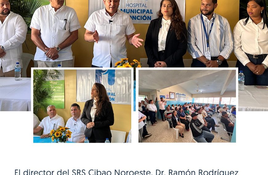 EL DIRECTOR REGIONAL DE SALUD CIBAO NOROESTE JURAMENTA A LA NUEVA DIRECTORA DEL HOSPITAL MUNICIPAL DE MONCIÓN