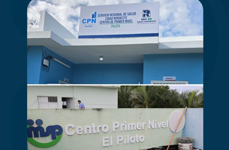 SRS CIBAO NOROESTE ENTREGA CENTRO DE PRIMER NIVEL REMOZADO EN PILOTO, MONTECRISTI